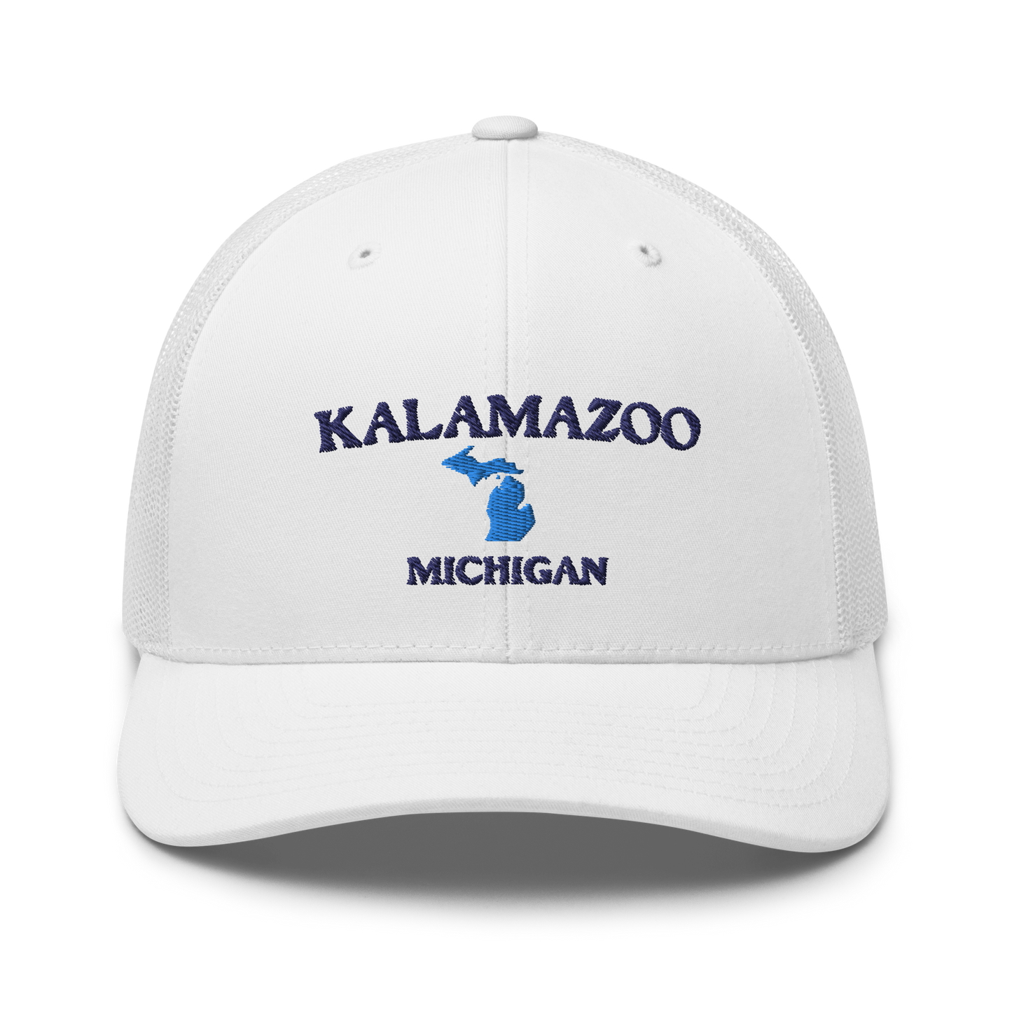 'Kalamazoo Michigan' Trucker Hat (w/ Michigan Outline)