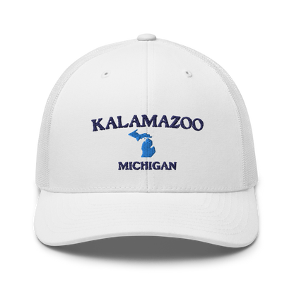 'Kalamazoo Michigan' Trucker Hat (w/ Michigan Outline)