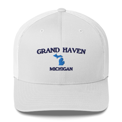 'Grand Haven Michigan' Trucker Hat (w/ Michigan Outline)