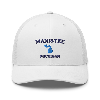 'Manistee Michigan' Trucker Hat (w/ Michigan Outline)