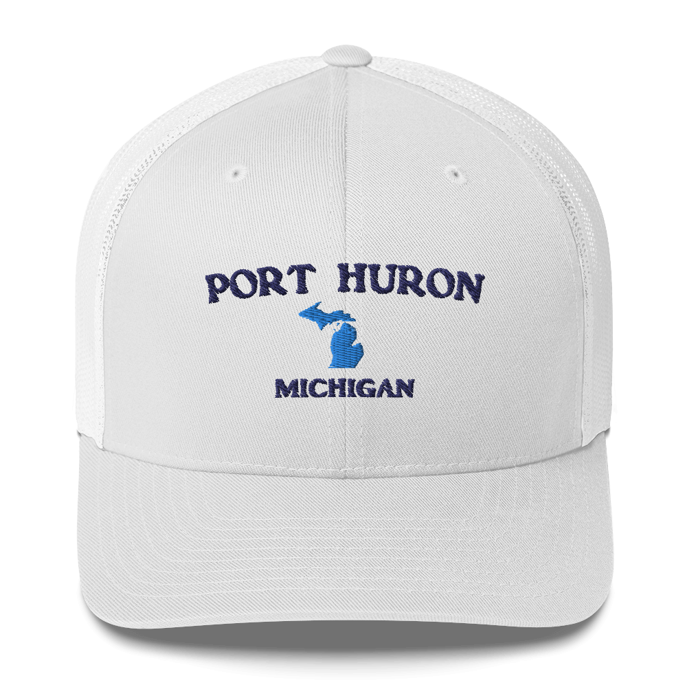 'Port Huron Michigan' Trucker Hat (w/ Michigan Outline)