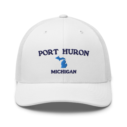 'Port Huron Michigan' Trucker Hat (w/ Michigan Outline)