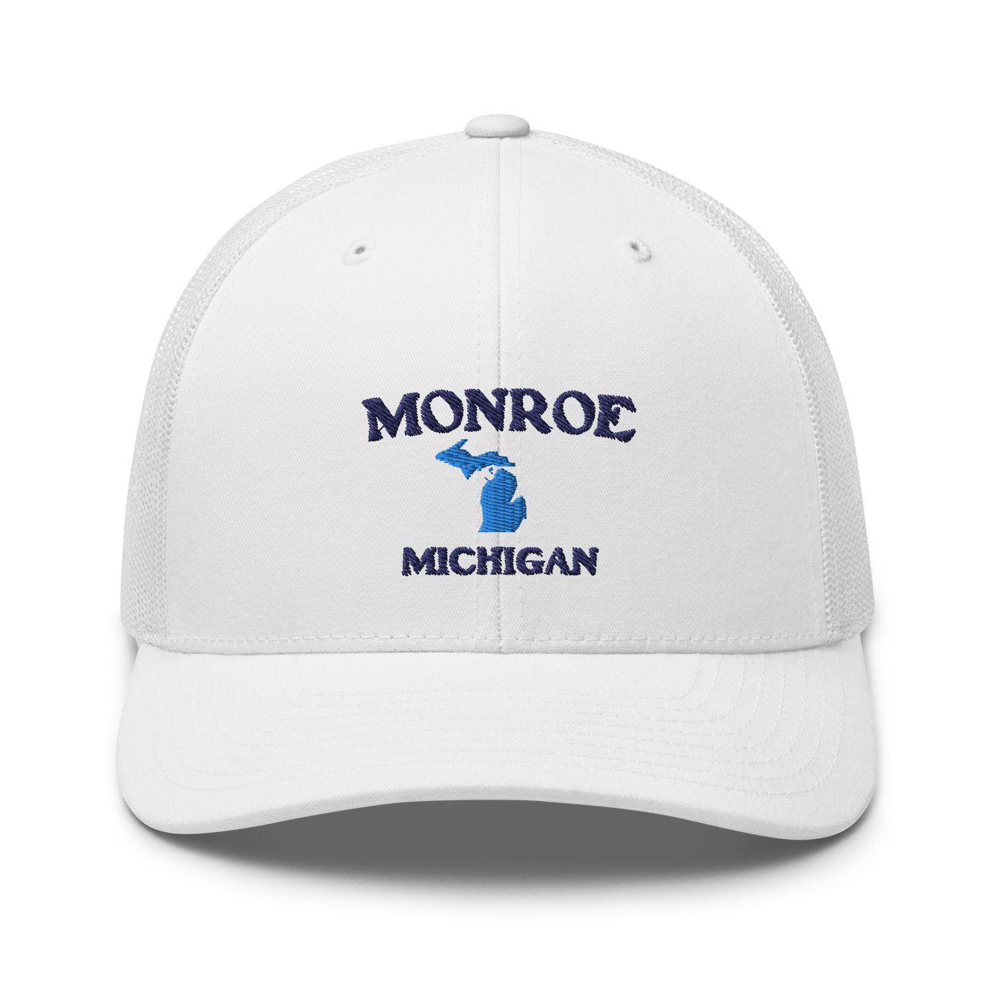 'Monroe Michigan' Trucker Hat (w/ Michigan Outline)