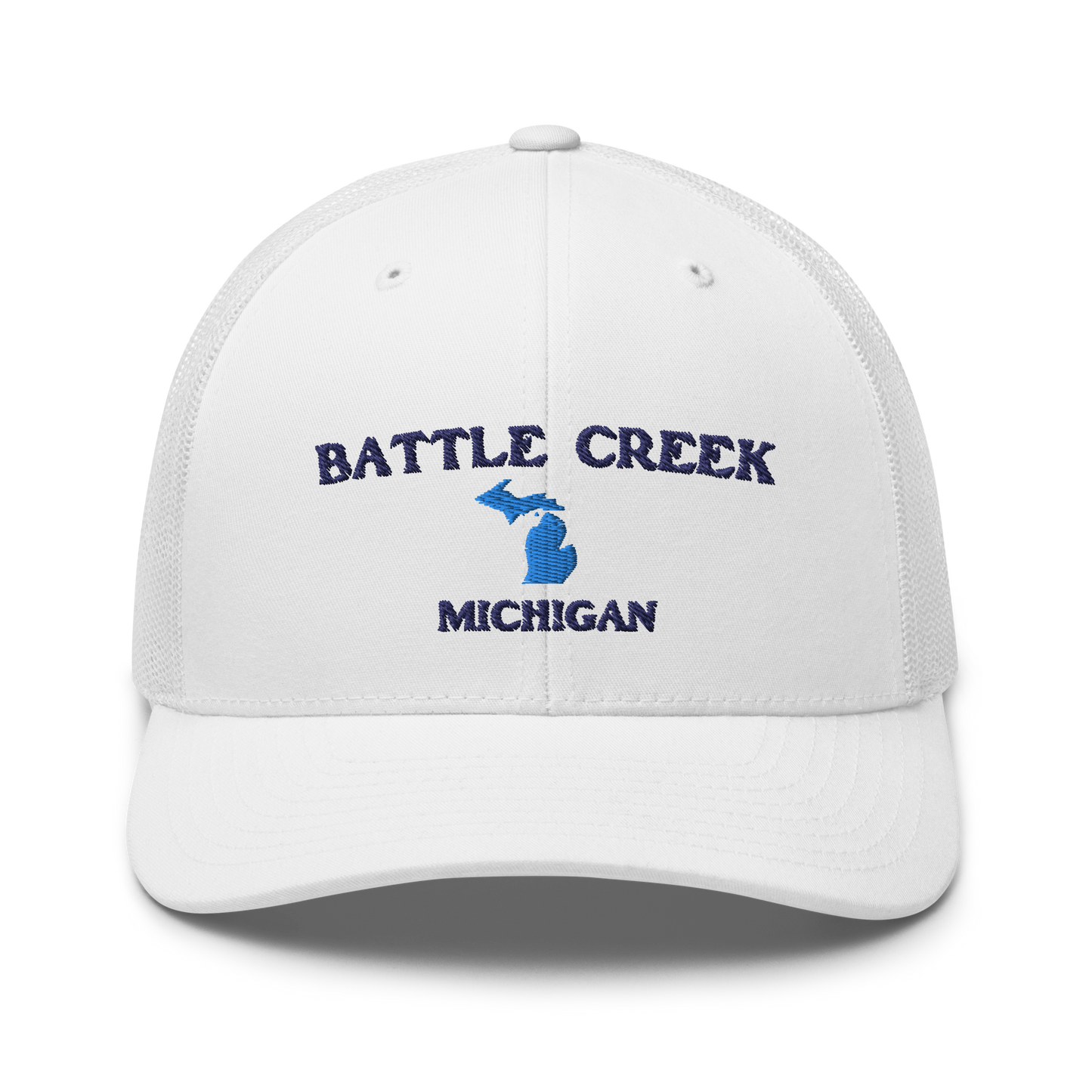 'Battle Creek Michigan' Trucker Hat (w/ Michigan Outline)