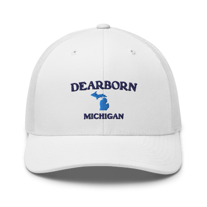 'Dearborn Michigan' Trucker Hat (w/ Michigan Outline)