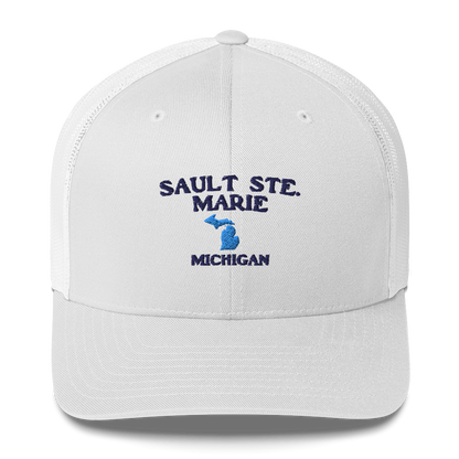 'Sault Ste. Marie' Trucker Hat (w/ Michigan Outline)