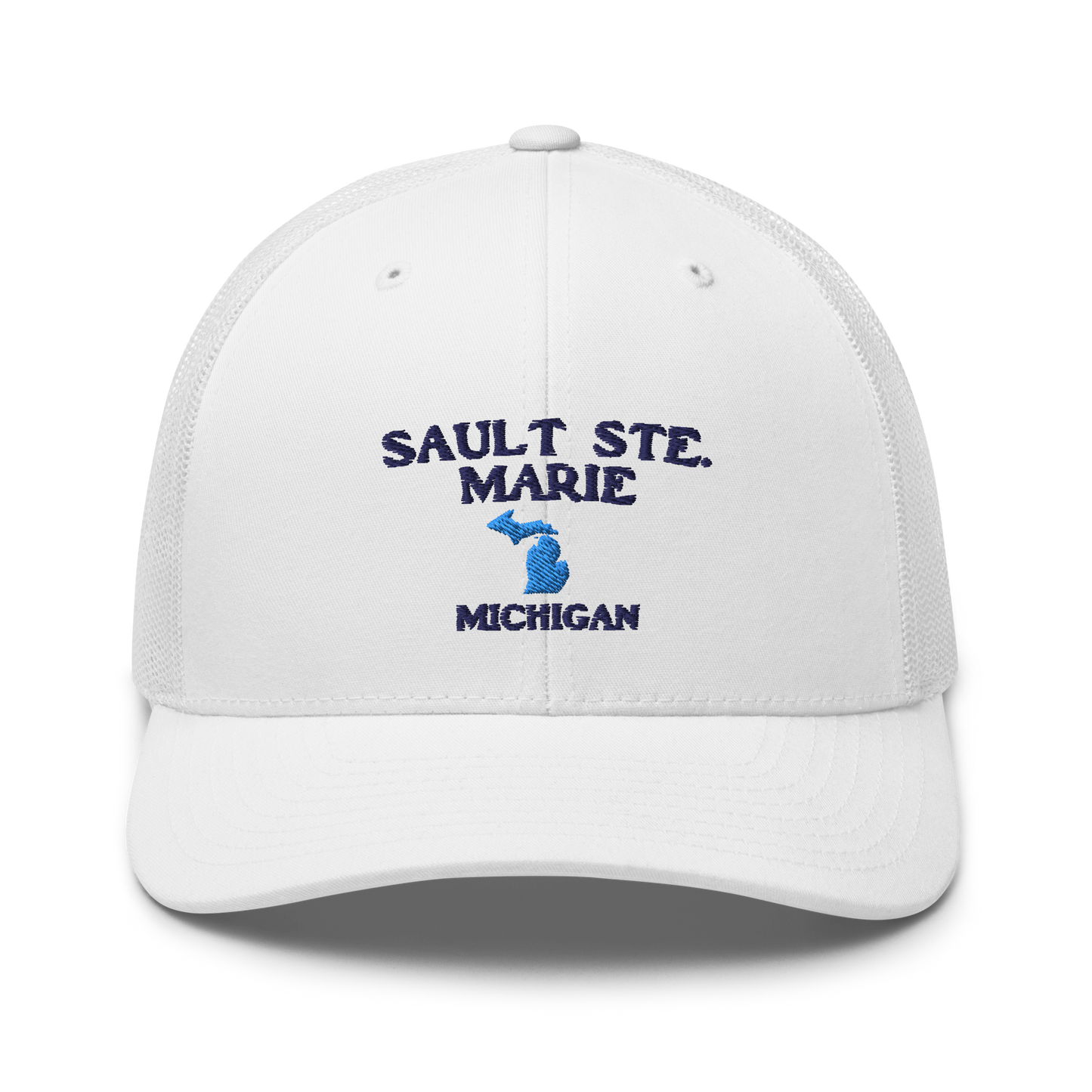 'Sault Ste. Marie' Trucker Hat (w/ Michigan Outline)