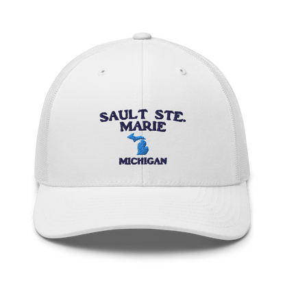 'Sault Ste. Marie' Trucker Hat (w/ Michigan Outline)