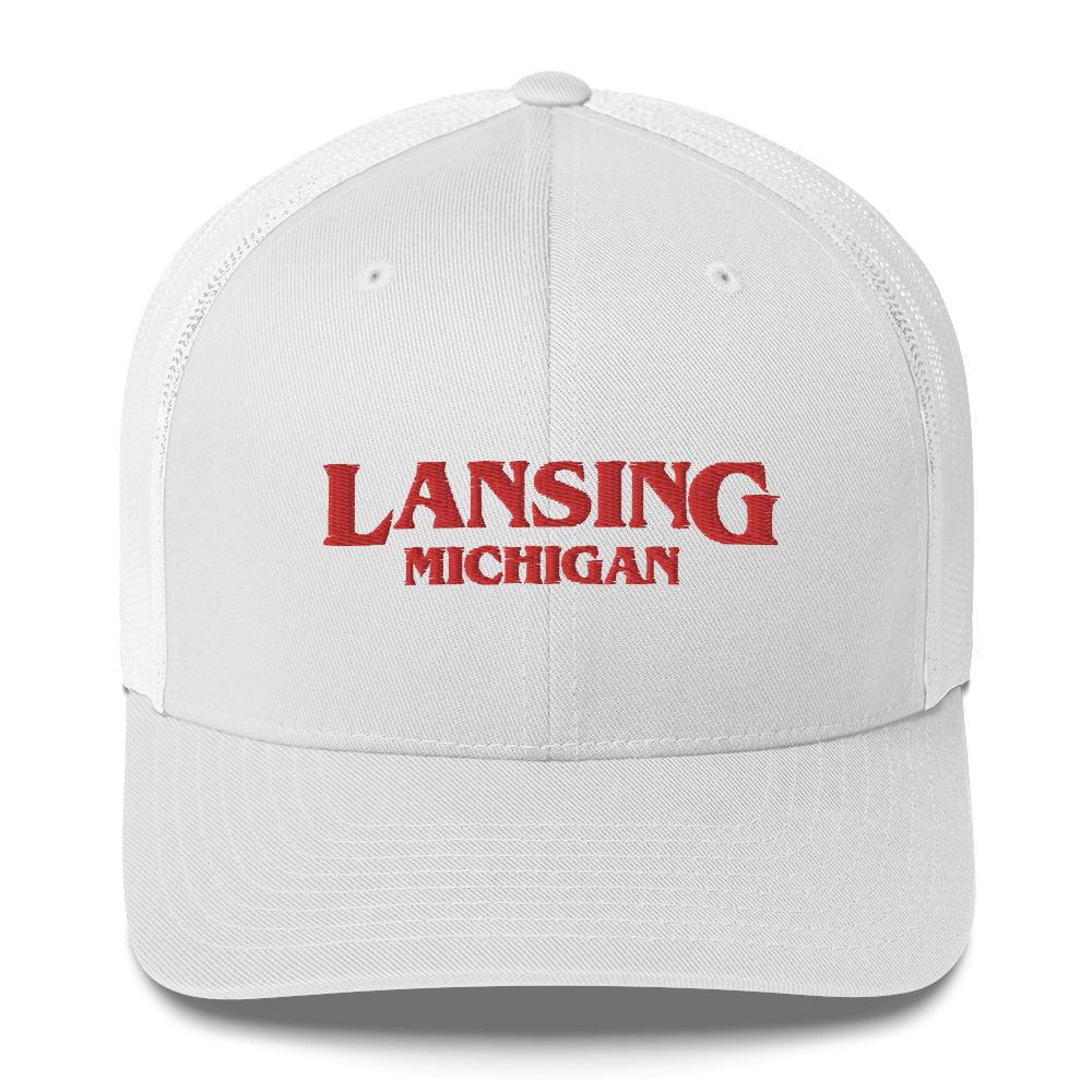 'Lansing Michigan' Trucker Hat (1980s Drama Parody)