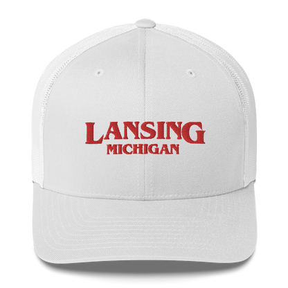 'Lansing Michigan' Trucker Hat (1980s Drama Parody)