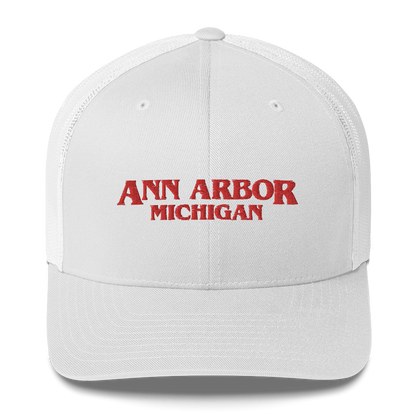 'Ann Arbor Michigan' Trucker Hat (1980s Drama Parody)