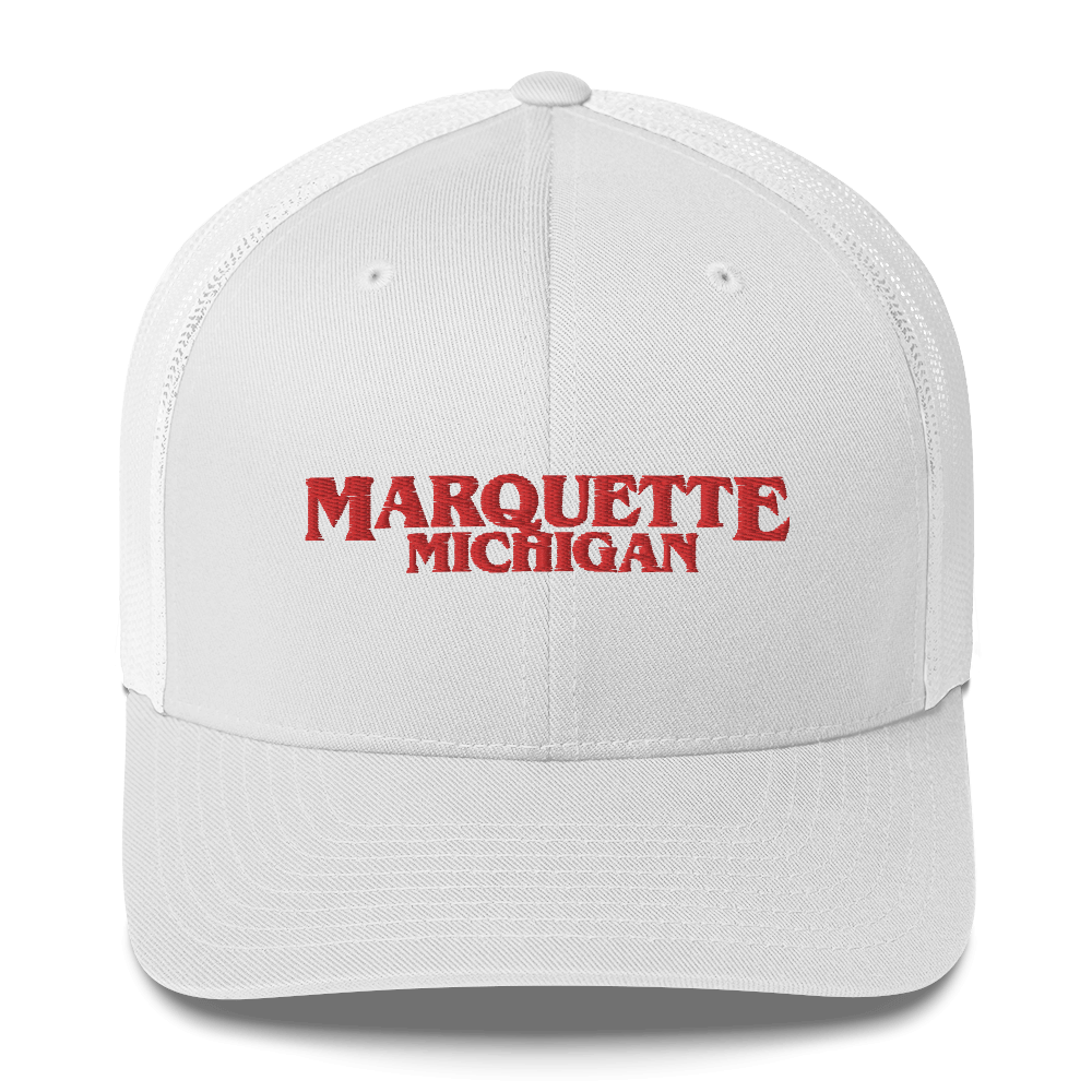 'Marquette Michigan' Trucker Hat (1980s Drama Parody)