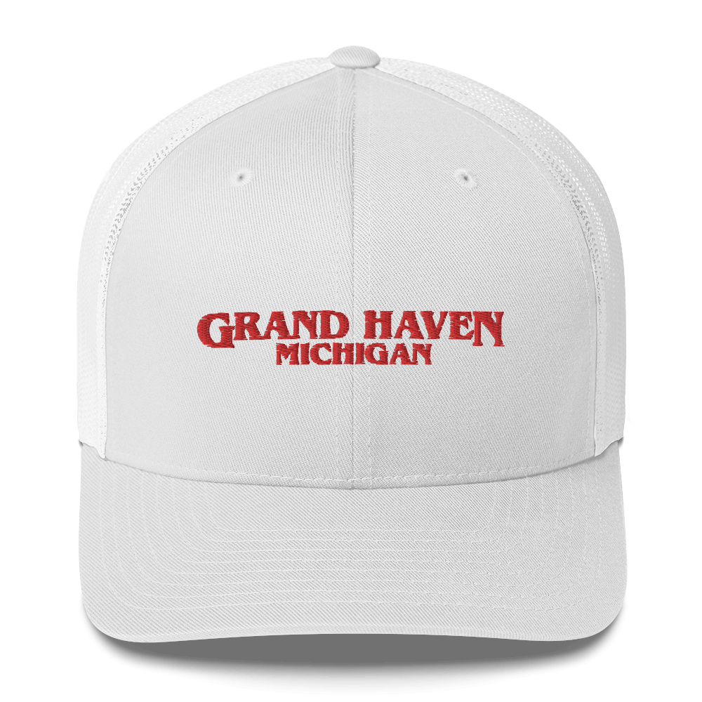 'Grand Haven Michigan' Trucker Hat (1980s Drama Parody)