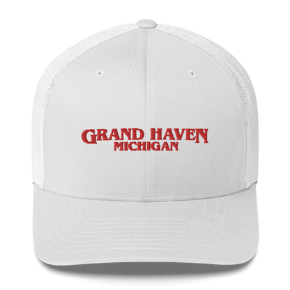 'Grand Haven Michigan' Trucker Hat (1980s Drama Parody)