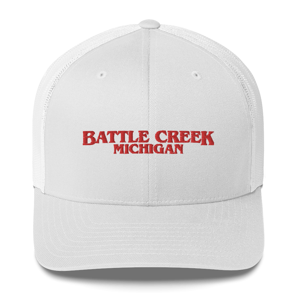 'Battle Creek Michigan' Trucker Hat (1980s Drama Parody)