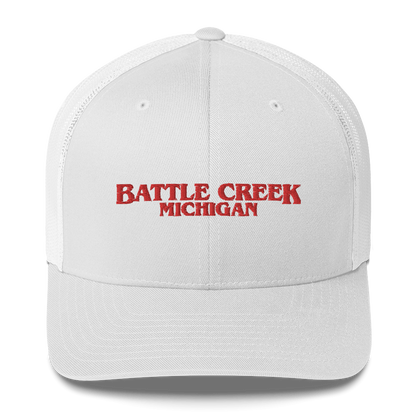 'Battle Creek Michigan' Trucker Hat (1980s Drama Parody)