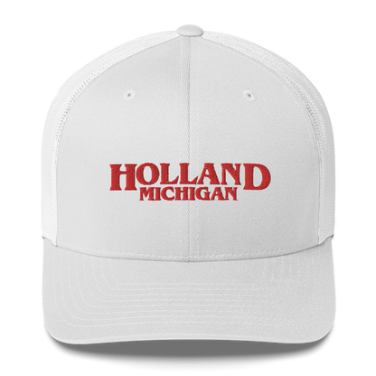 'Holland Michigan' Trucker Hat (1980s Drama Parody)