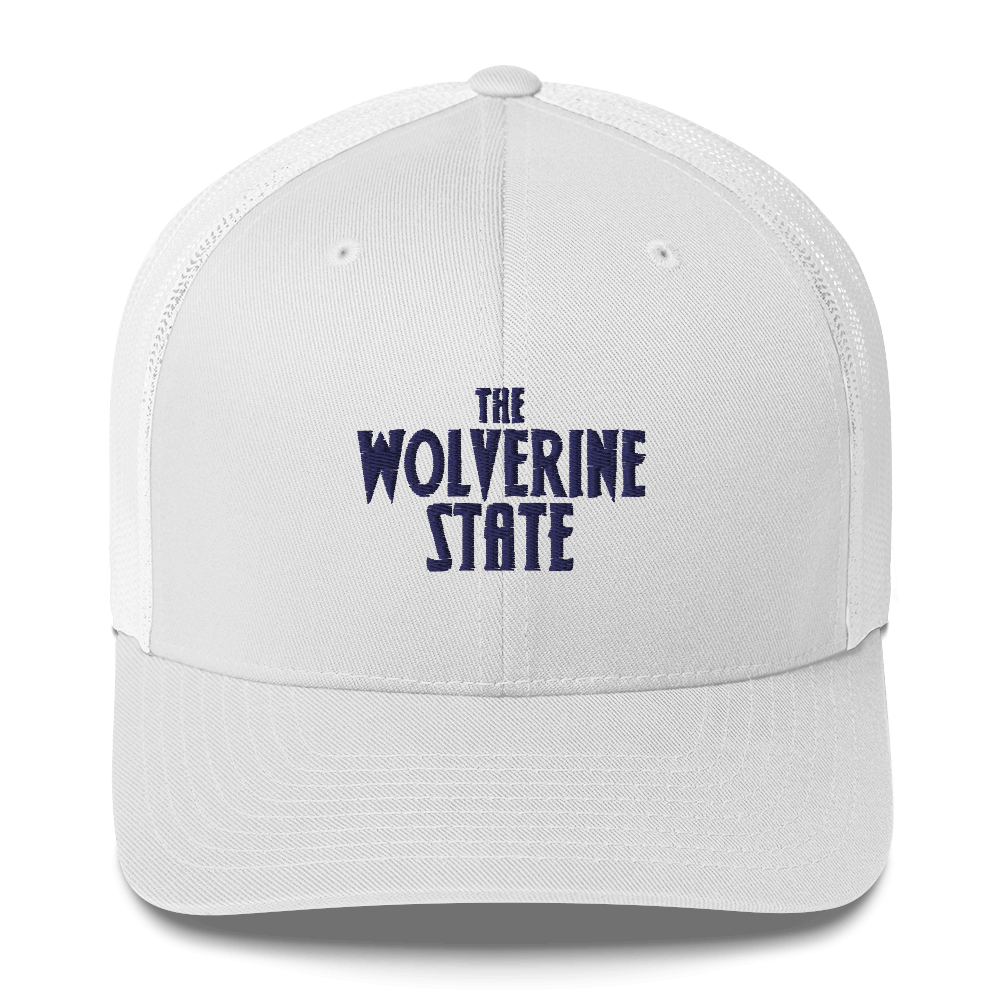 Michigan 'The Wolverine State' Trucker Hat (Vicious Mustelid Font)