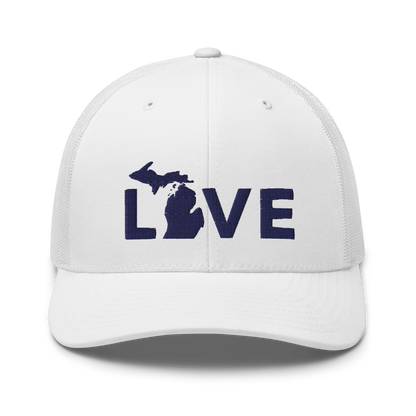 Michigan 'Love' Trucker Hat (Geometric Sans Font)