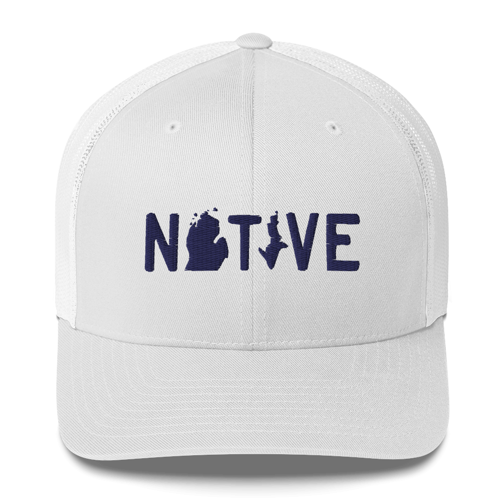 Michigan 'Native' Trucker Hat (Licence Plate Font)