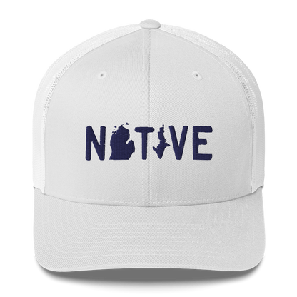 Michigan 'Native' Trucker Hat (Licence Plate Font)