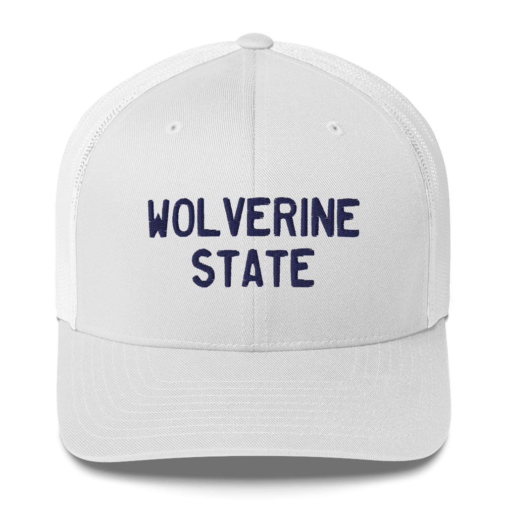 Michigan 'Wolverine State' Trucker Hat (Licence Plate Font)