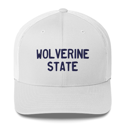 Michigan 'Wolverine State' Trucker Hat (Licence Plate Font)