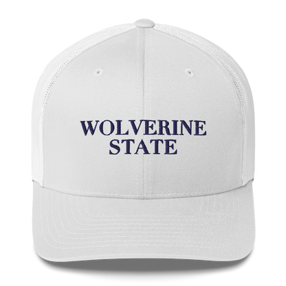 Michigan 'Wolverine State' Trucker Hat (Didone Font)