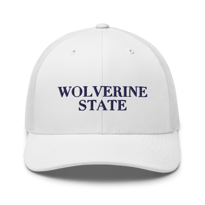 Michigan 'Wolverine State' Trucker Hat (Didone Font)