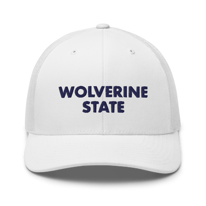 Michigan 'Wolverine State' Trucker Hat (Geometric Sans Font)