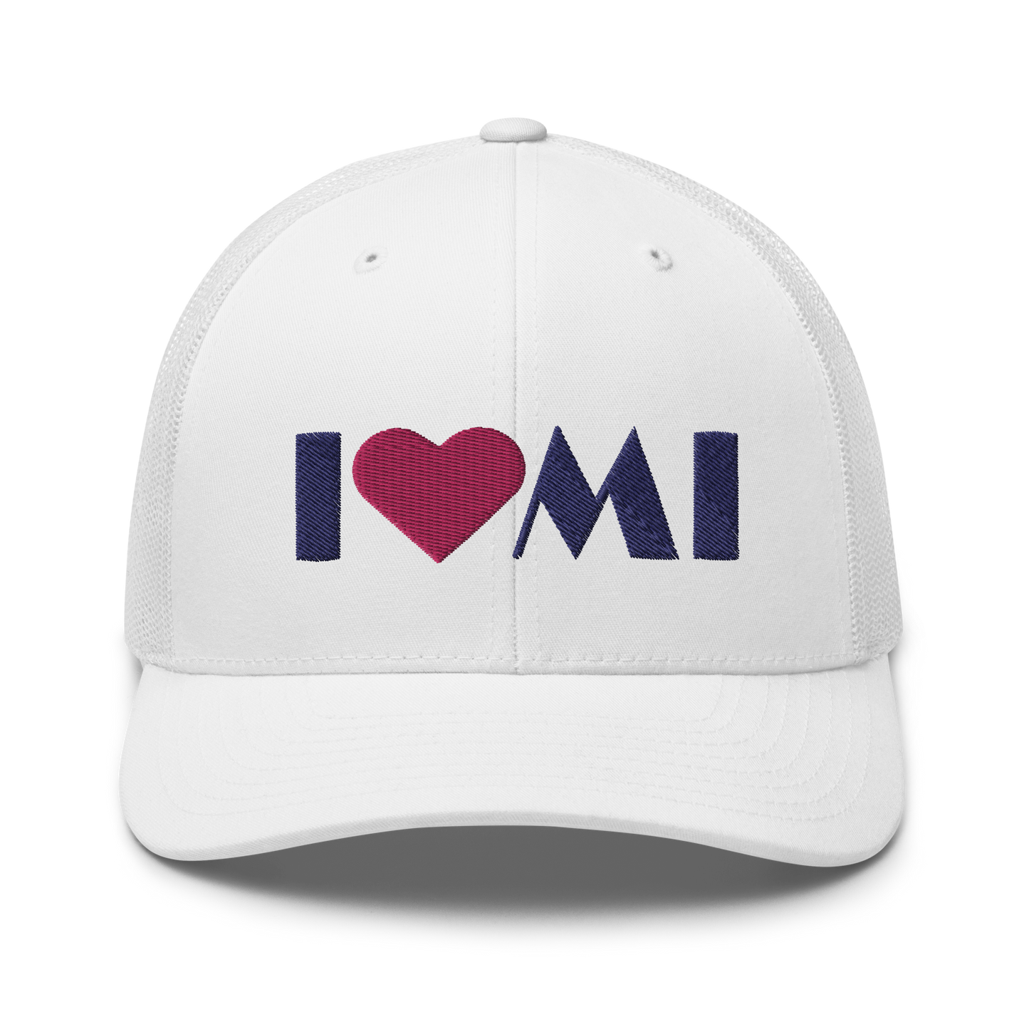 Michigan 'I ❤️ MI' Trucker Hat (Art Deco Font)