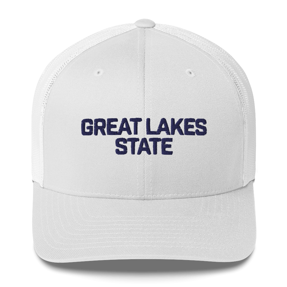 Michigan 'Great Lakes State' Trucker Hat (Maritime Font)