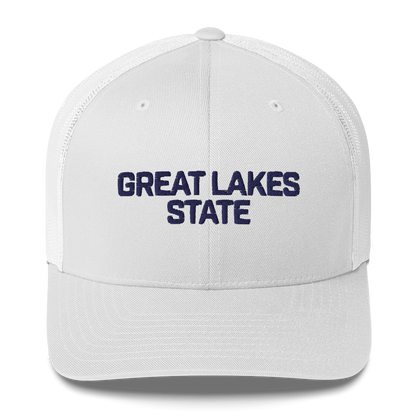 Michigan 'Great Lakes State' Trucker Hat (Maritime Font)