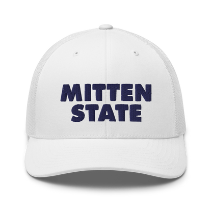 Michigan 'Mitten State' Trucker Hat (Geometric Sans Font)