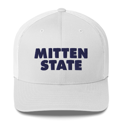 Michigan 'Mitten State' Trucker Hat (Geometric Sans Font)