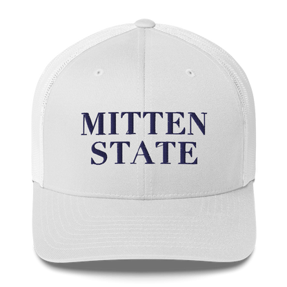 Michigan 'Mitten State' Trucker Hat (Didone Font)