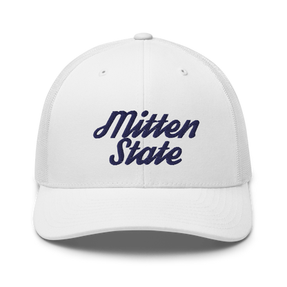 Michigan 'Mitten State' Trucker Hat (Script Font)