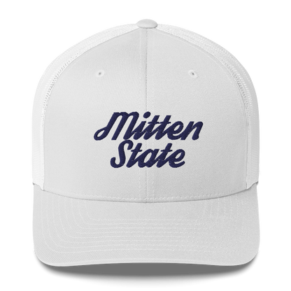 Michigan 'Mitten State' Trucker Hat (Script Font)