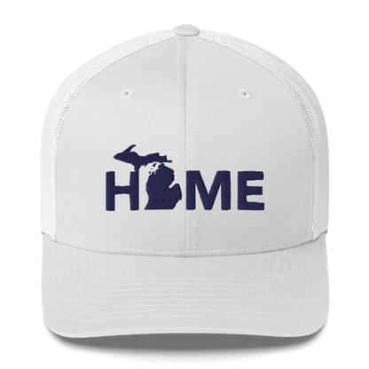 Michigan 'Home' Trucker Hat (Geometric Sans Font)