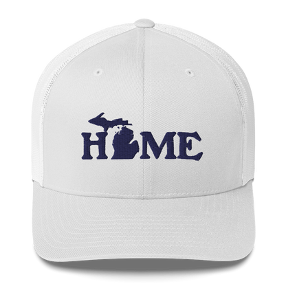 Michigan 'Home' Trucker Hat (Woodcut Font)