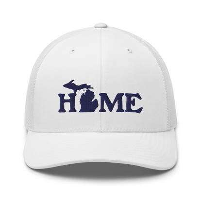 Michigan 'Home' Trucker Hat (Woodcut Font)