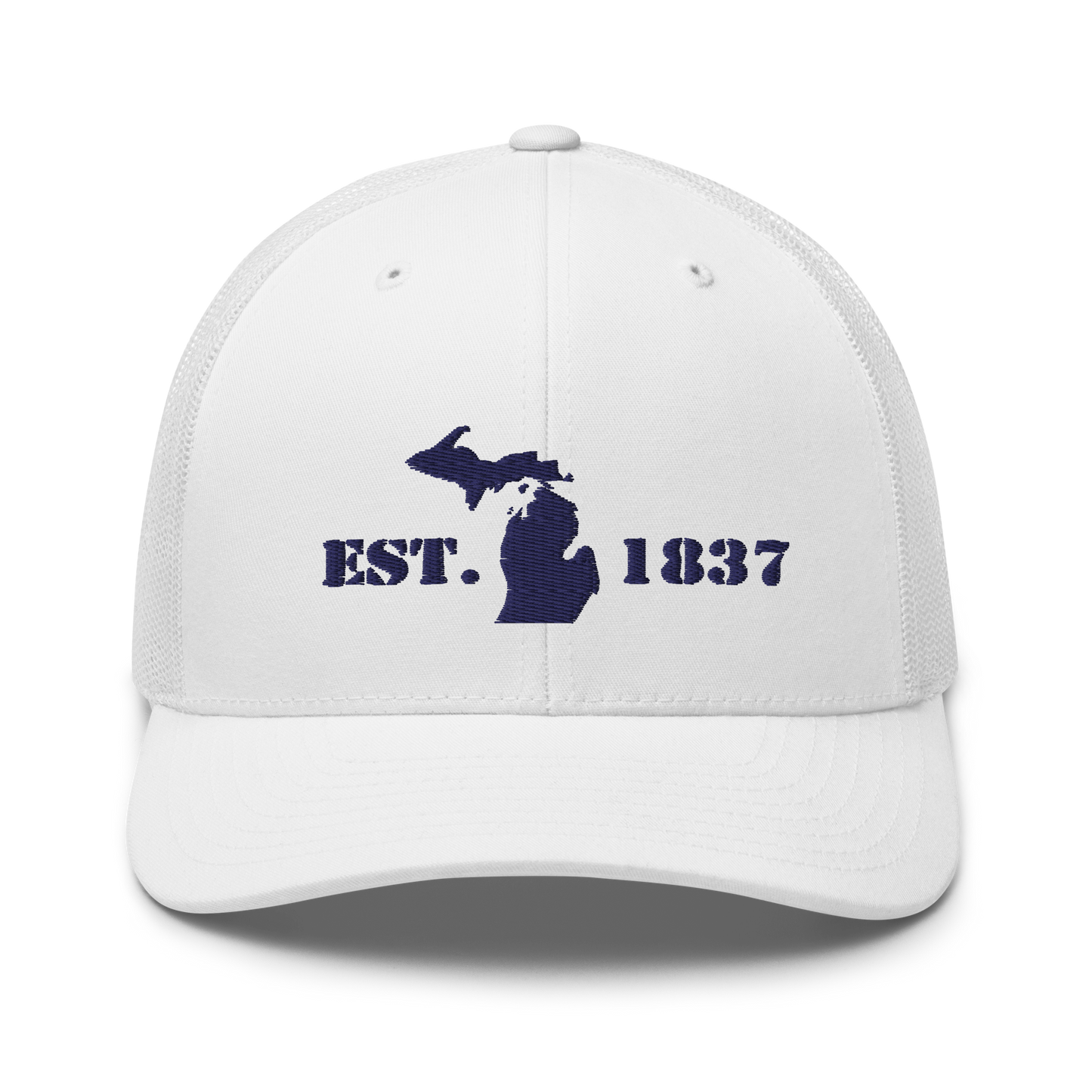 Michigan 'EST 1837' Trucker Hat (Army Font)