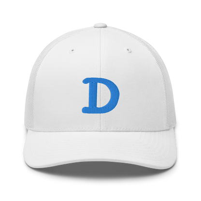 Detroit 'Old French D' Trucker Hat | Azure Embroidery