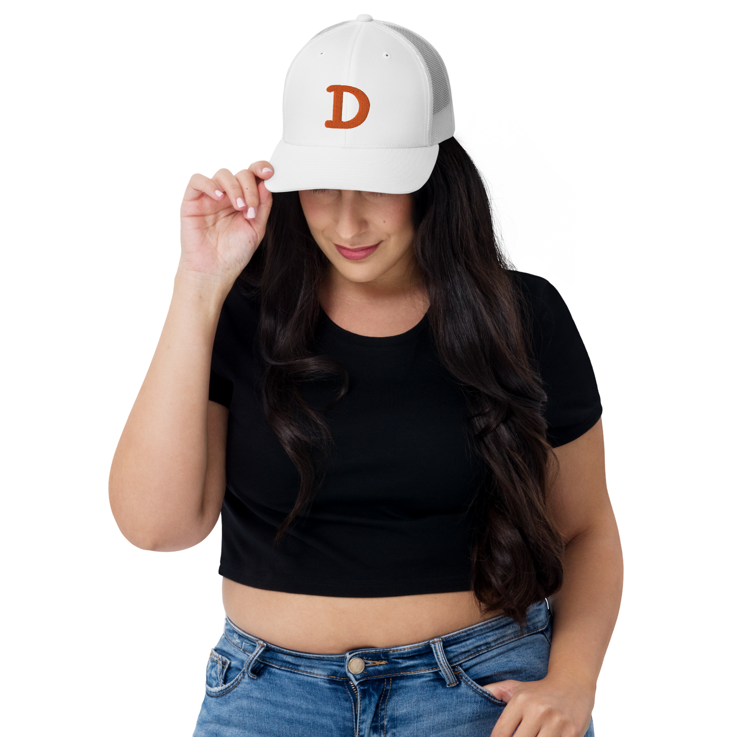 Detroit 'Old French D' Trucker Hat | Orange Embroidery