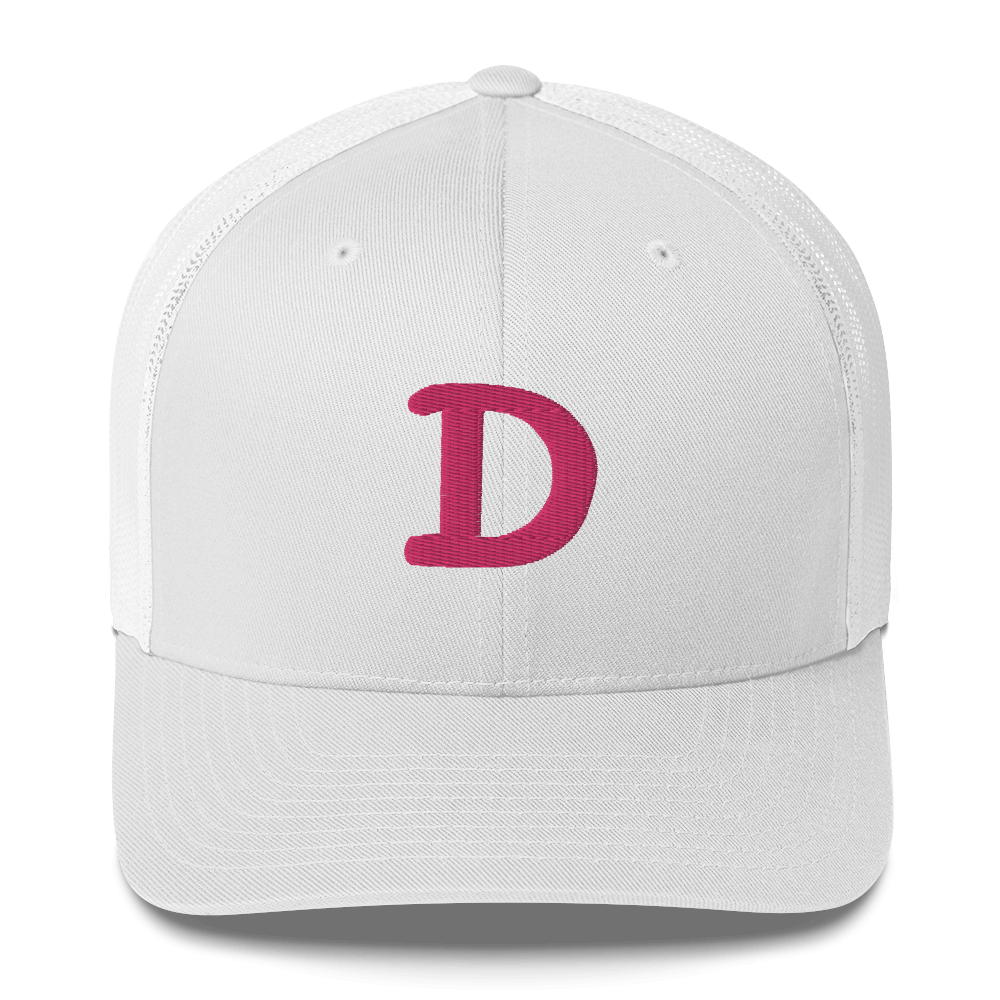 Detroit 'Old French D' Trucker Hat | Pink Embroidery