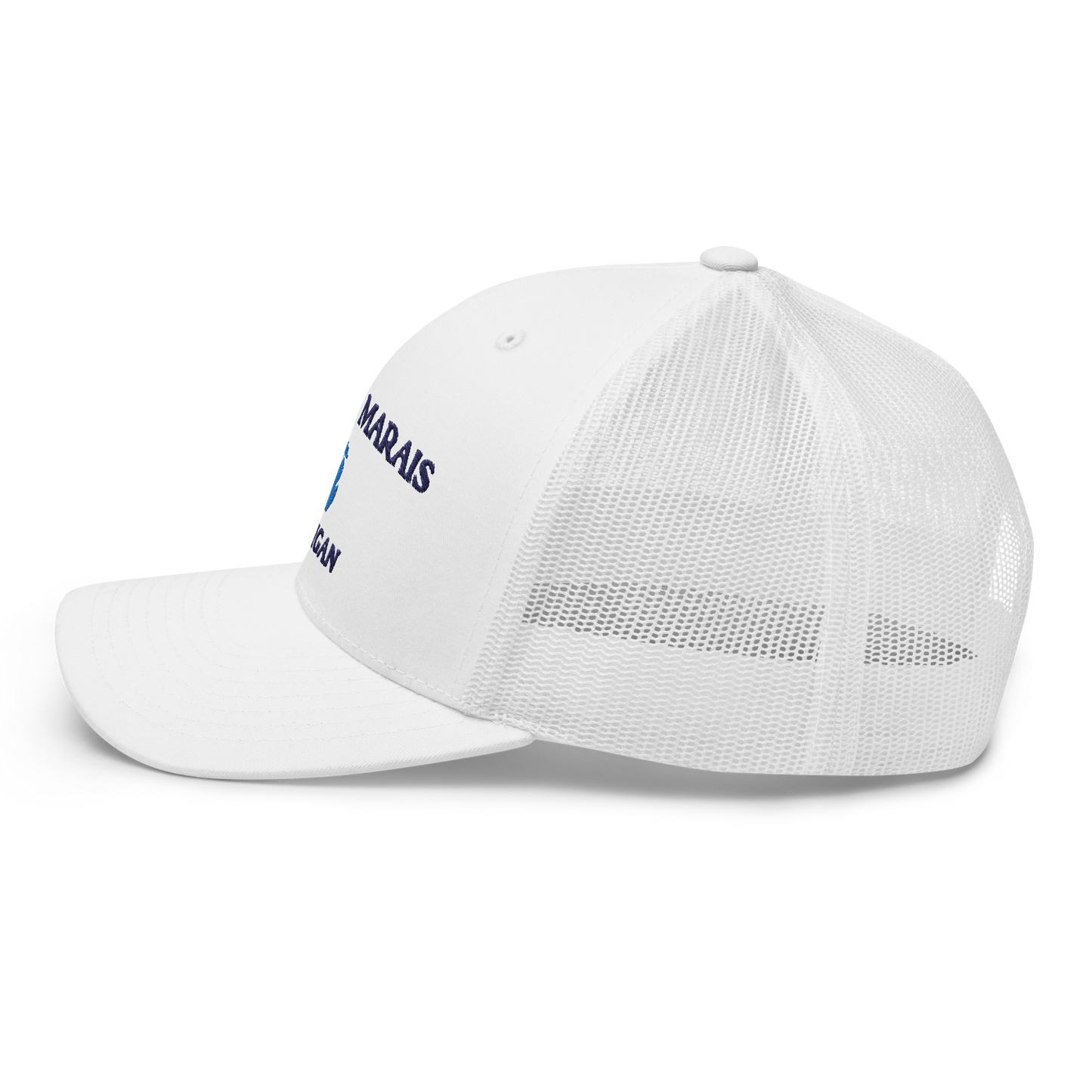 'Grand Marais Michigan' Trucker Hat (w/ Michigan Outline)