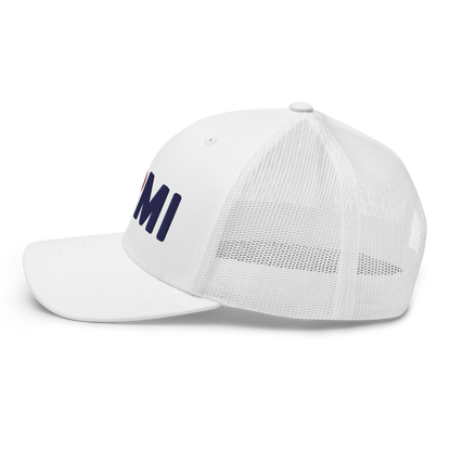 Michigan 'I ❤️ MI' Trucker Hat (Rounded Swiss Font)