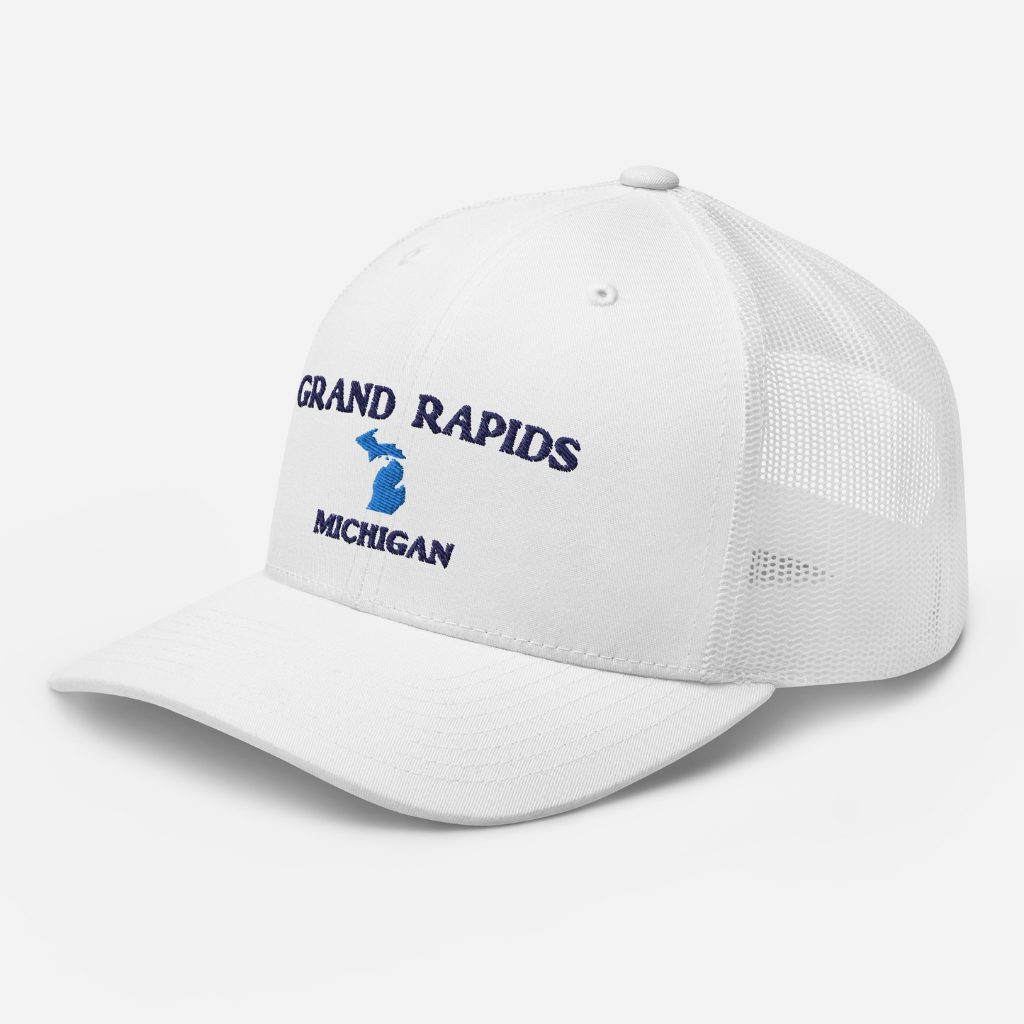 'Grand Rapids Michigan' Trucker Hat (w/ Michigan Outline)