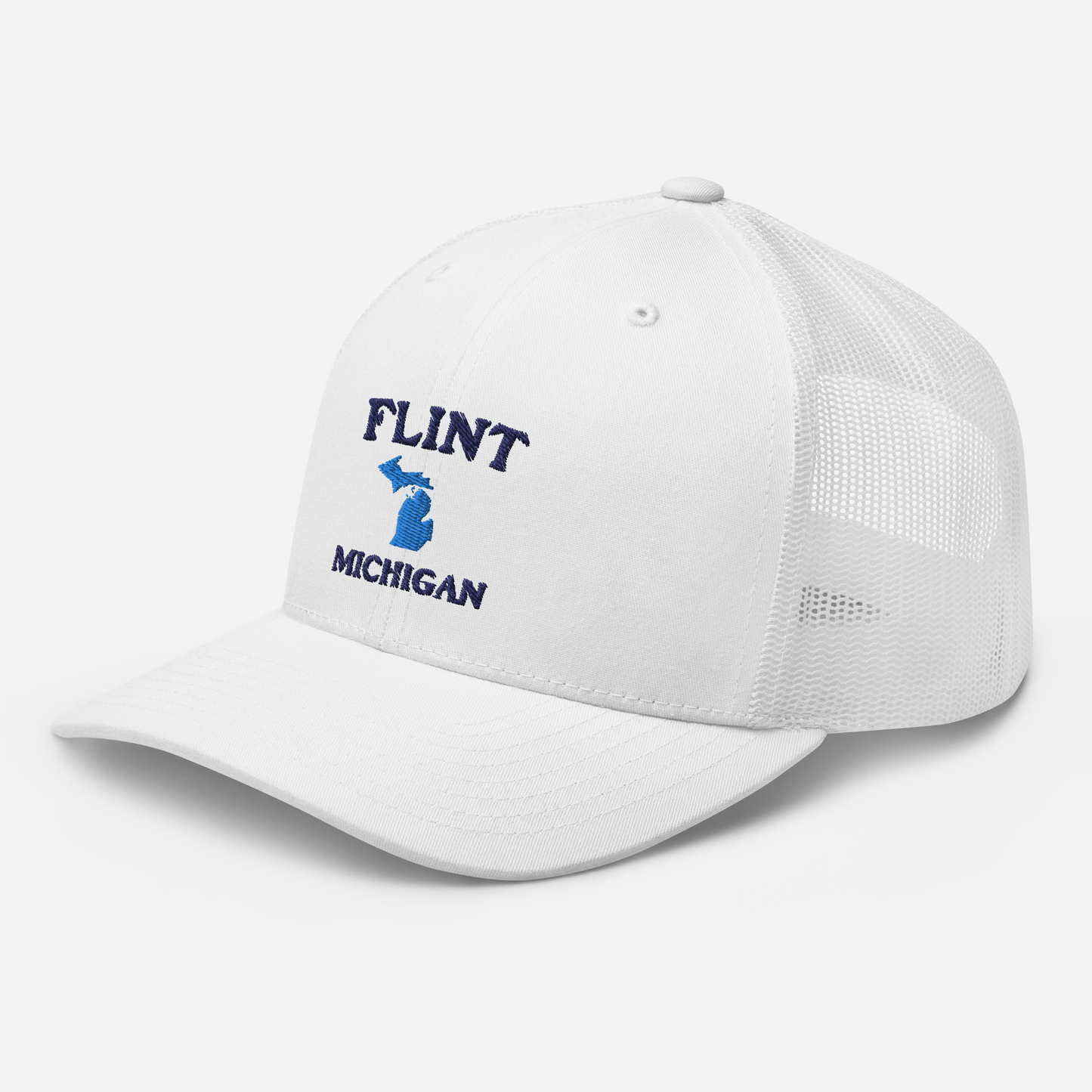 'Flint Michigan' Trucker Hat (w/ Michigan Outline)