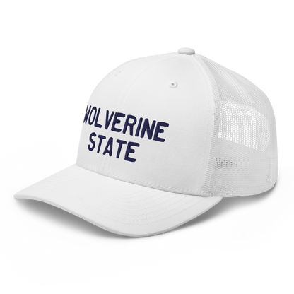 Michigan 'Wolverine State' Trucker Hat (Licence Plate Font)